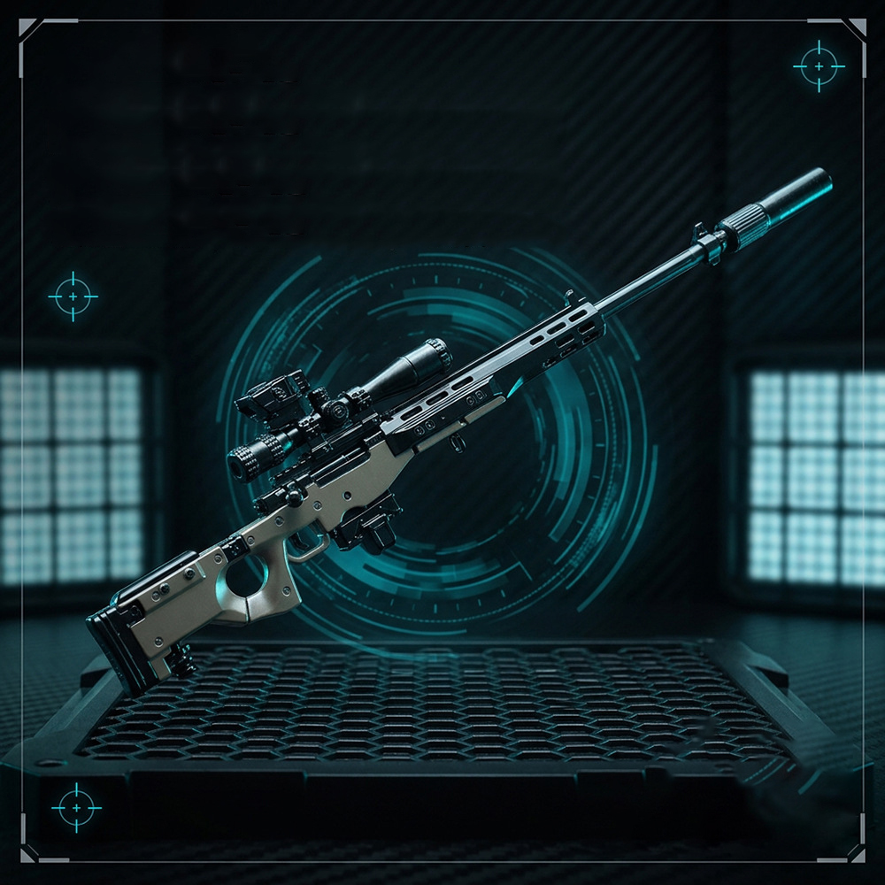 24cm Zinc Alloy AWM Sniper Rif - огляд і ціна Action Figure Stand